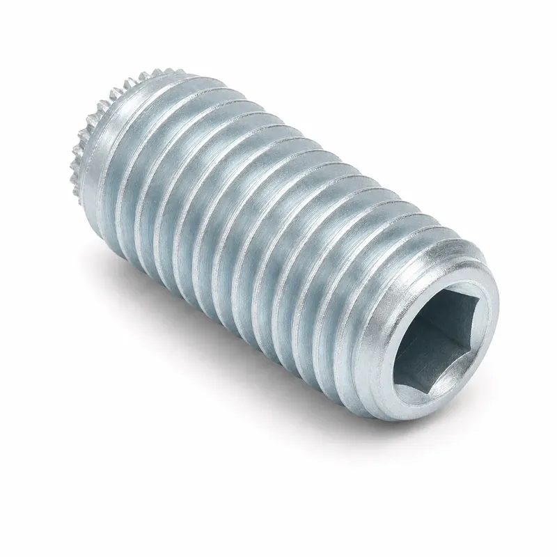 Secure Checkout 1/4-20 X 1" Knurled Cup Point Socket Set Screws Alloy Steel Zinc Plated (100 / Pkg.)