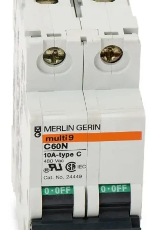 Low Price Schneider Electric / Merlin Gerin 24449 - 10A 2 Pole Miniature Circuit Breaker