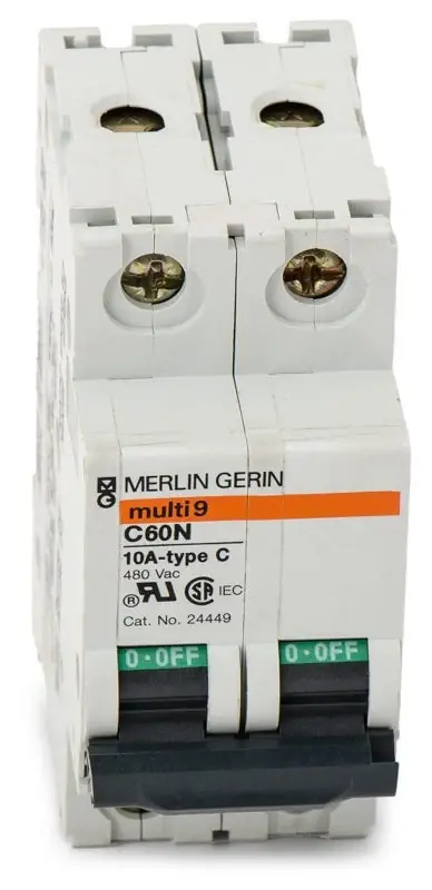 Low Price Schneider Electric / Merlin Gerin 24449 - 10A 2 Pole Miniature Circuit Breaker