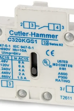 Eaton/Cutler-Hammer C320KGS1 Auxiliary Contact Block Special Discount