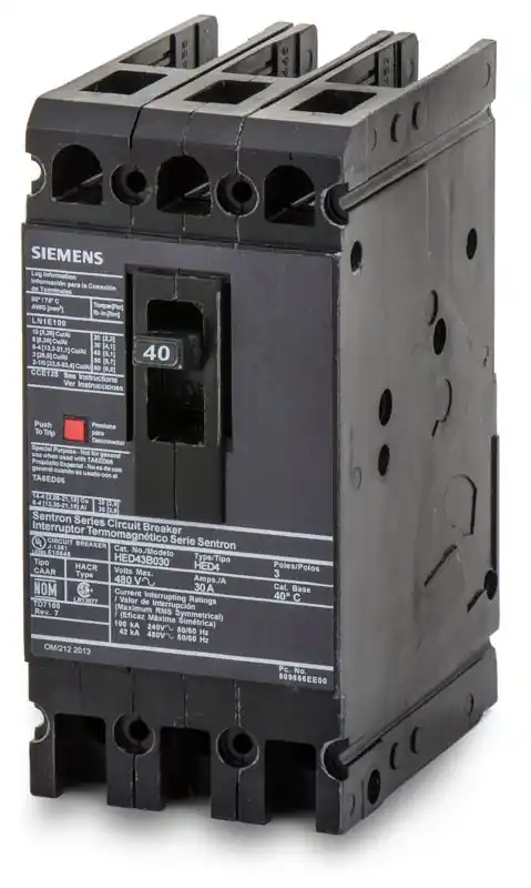Siemens HED43B040 - 40A 3 Pole Molded Case Circuit Breaker Discount