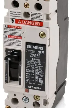 Trending Siemens NEB2B080B - 80A 2 Pole Molded Case Circuit Breaker