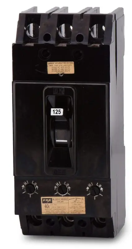 New Arrival Federal Pacific NFJ631125 - 125A 3 Pole Molded Case Circuit Breaker