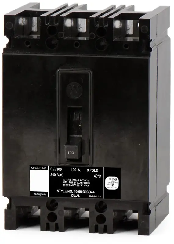 Eaton / Westinghouse EB3100 - 100A 3 Pole Molded Case Circuit Breaker Next Day Delivery