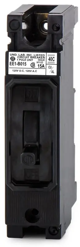 Free Returns Siemens EE1B015 - 15A 1 Pole Molded Case Circuit Breaker