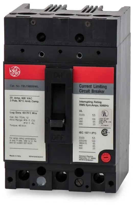 Top Pick ABB / General Electric TEL136020WL - 20A 3 Pole Miniature Circuit Breaker