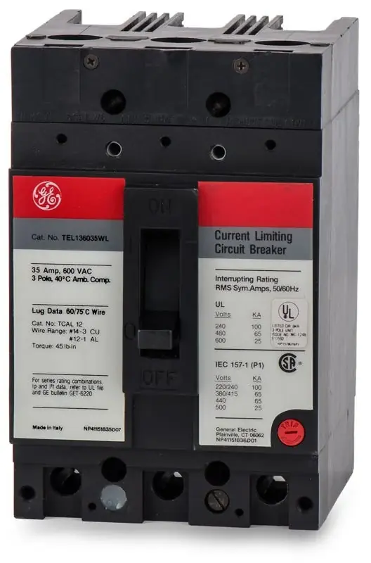 Free Returns ABB / General Electric TEL136035WL - 35A 3 Pole Molded Case Circuit Breaker