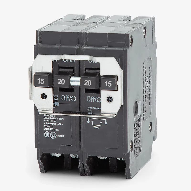 Eaton / Cutler-Hammer BQ215220 - 15/20A Quadplex Miniature Circuit Breaker Top Rated