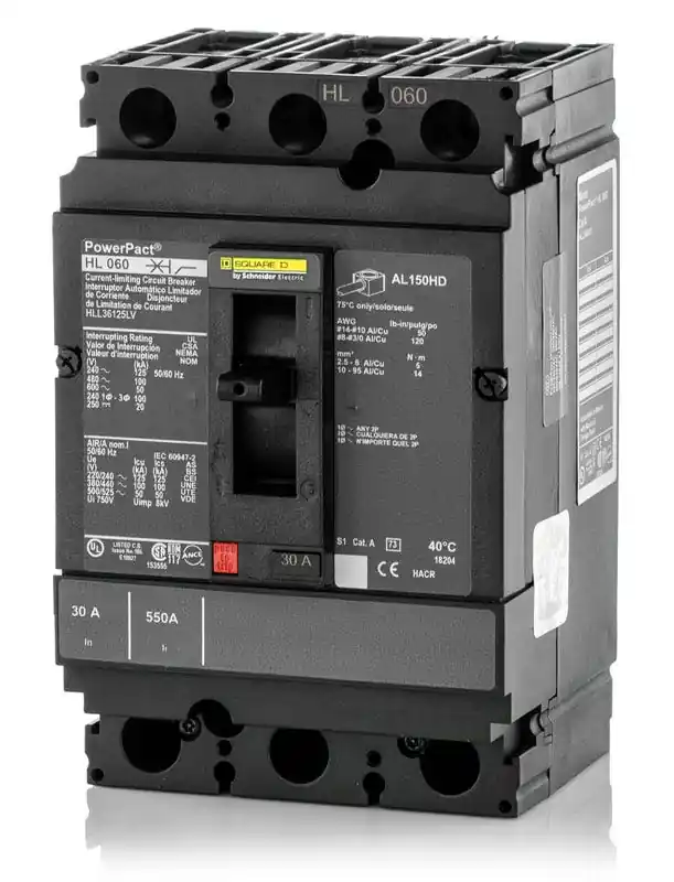 Best Price Square D HLL36125LV - 125A 3 Pole Molded Case Circuit Breaker