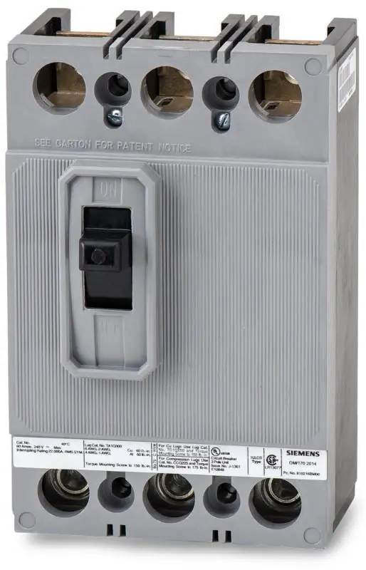Place Order Siemens HQJ23B100 - 100A 3 Pole Molded Case Circuit Breaker