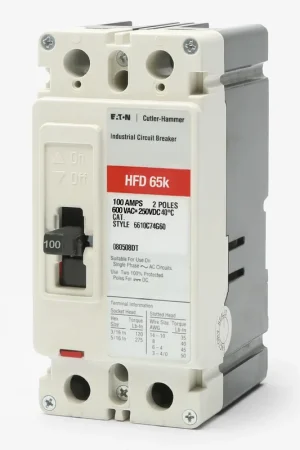 One Day Deal Eaton / Cutler-Hammer HFD2100L - 100A 2 Pole Molded Case Circuit Breaker