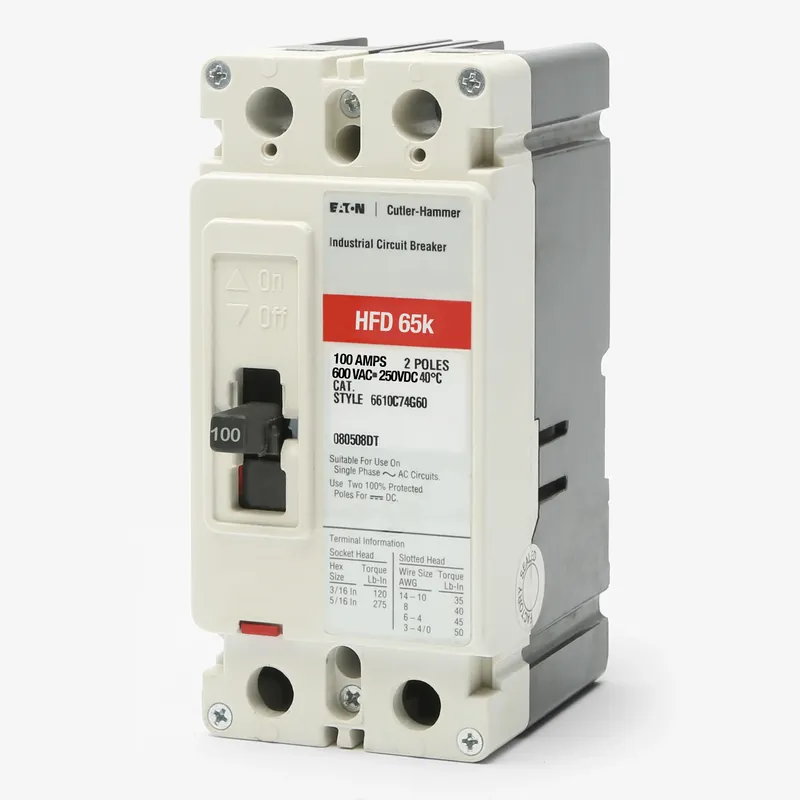 One Day Deal Eaton / Cutler-Hammer HFD2100L - 100A 2 Pole Molded Case Circuit Breaker