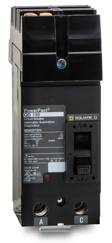 Special Discount Square D QDA221504 - 150A 2 Pole Molded Case Circuit Breaker