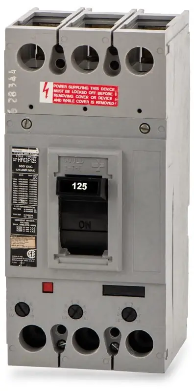 Siemens HF63B125 - 125A 3 Pole Molded Case Circuit Breaker Time-Limited