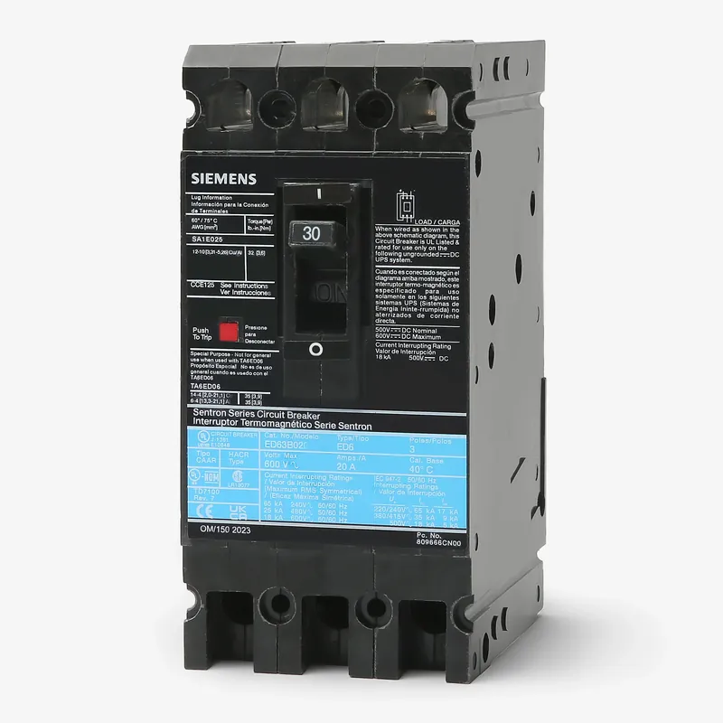 High Quality Siemens ED43B030L 3 Pole Circuit Breaker