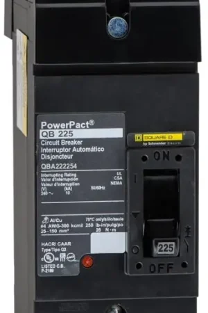Brand New Square D QBA222254 - 225A 2 Pole Molded Case Circuit Breaker