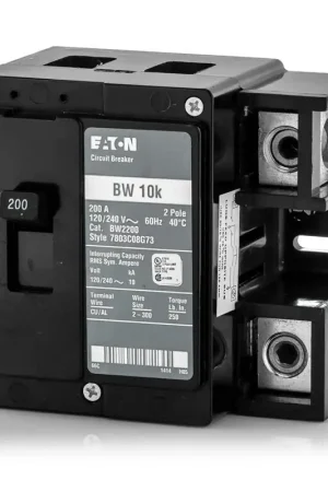 Shop Now Eaton / Cutler-Hammer BW2200 - 200A 2 Pole Molded Case Circuit Breaker