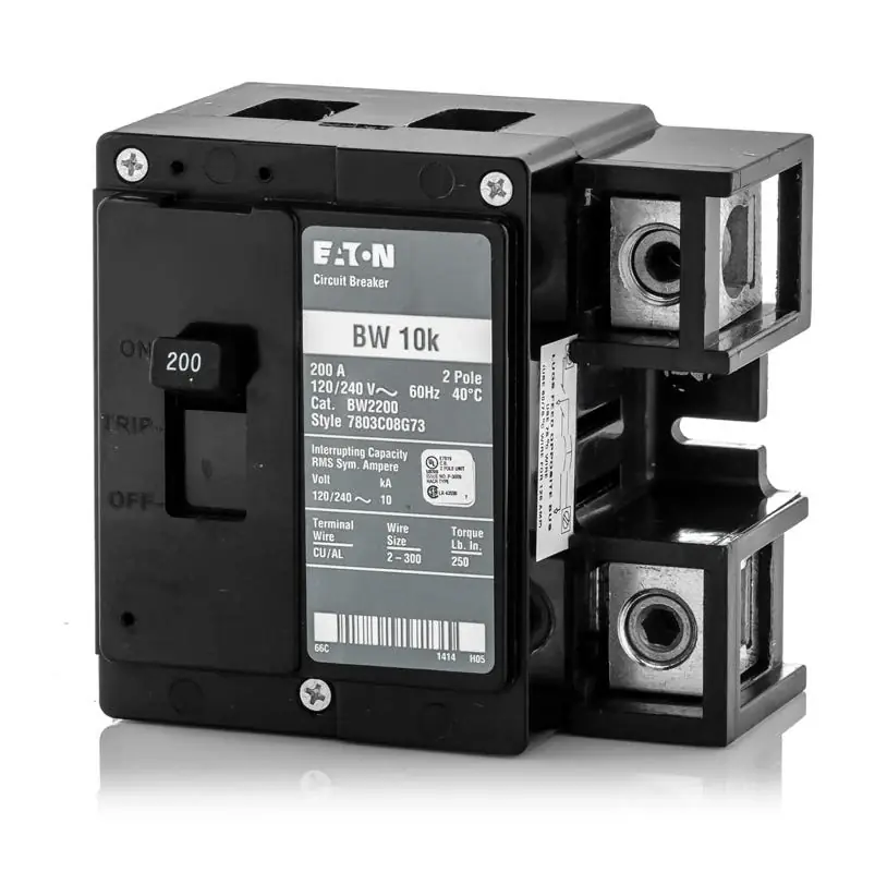 Shop Now Eaton / Cutler-Hammer BW2200 - 200A 2 Pole Molded Case Circuit Breaker