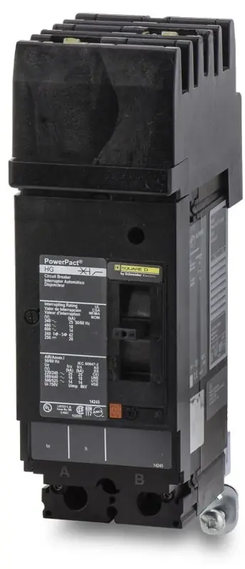 Square D HGA26020BC - 20A 2 Pole Molded Case Circuit Breaker Popular