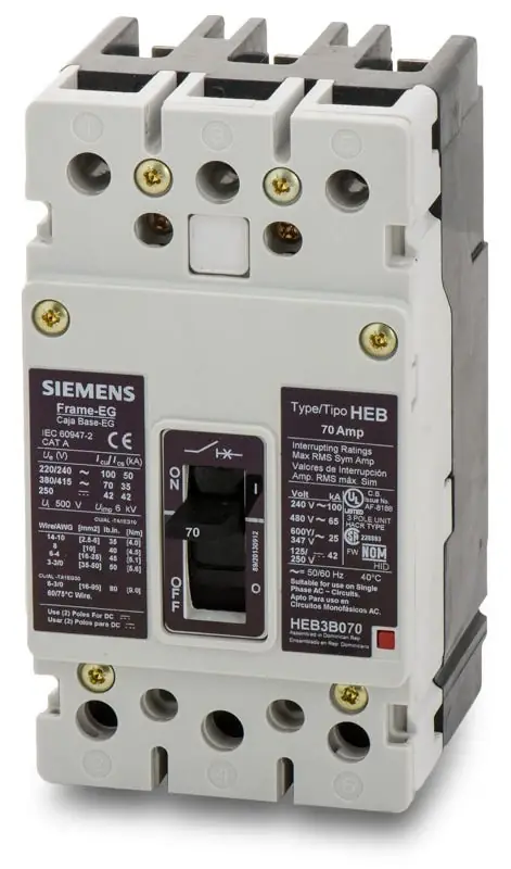 Siemens / ITE HEB3B070B - 70A 3 Pole Molded Case Circuit Breaker Price Drop