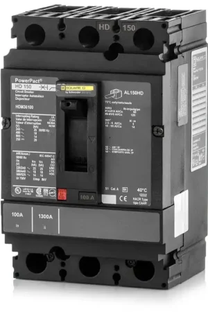 Luxury Schneider Electric / Square D HDM36100 - 100A 3 Pole Molded Case Circuit Breaker