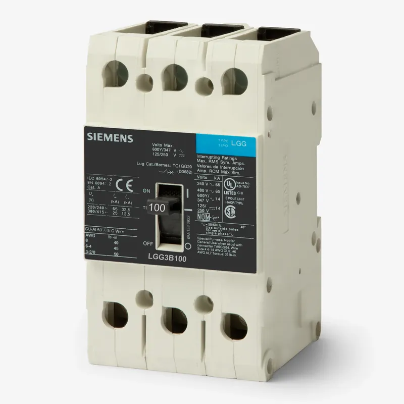 Today Only Siemens LGG3B100L - 100A 3 Pole Molded Case Circuit Breaker
