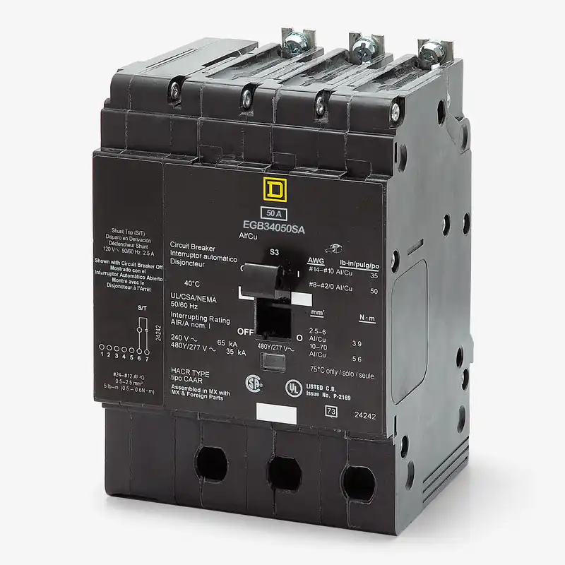 Square D EGB34050SA - 50A 3 Pole Miniature Circuit Breaker Must Have