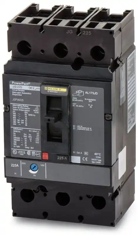 Top Rated Square D JGP36225 - 225A 3 Pole Molded Case Circuit Breaker