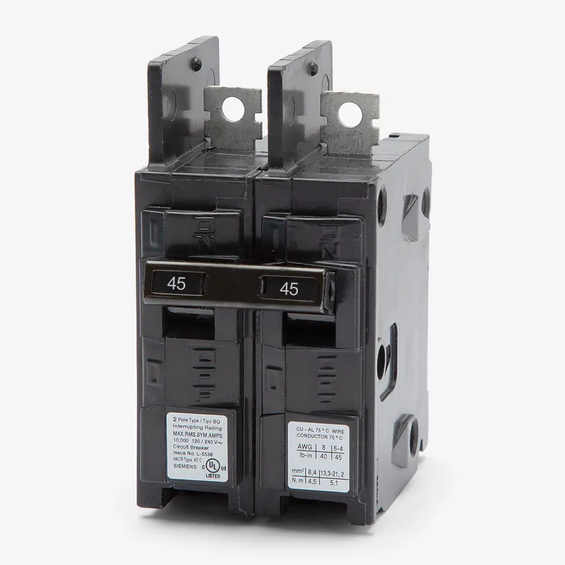 Certified Siemens BQ2B045H - 45A 2 Pole Molded Case Circuit Breaker