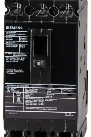 Genuine Siemens ED63S100A - 100A 3 Pole Molded Case Switch