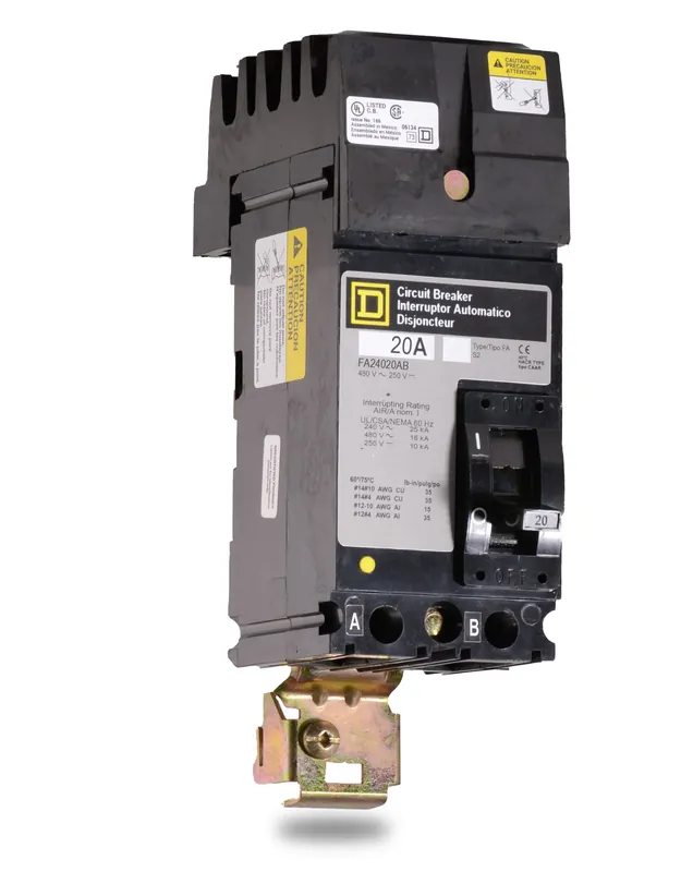 Square D FA24020AB - 20A 2 Pole Molded Case Circuit Breaker Hot Picks