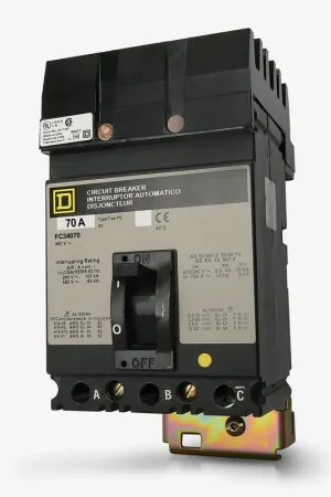 Brand New Square D FC34070 - 70A 3 Pole Molded Case Circuit Breaker