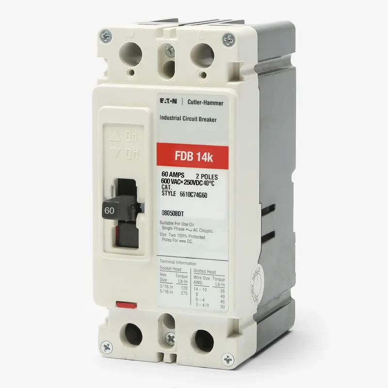Fast Shipping Eaton / Cutler-Hammer FDB2060 - 60A 2 Pole Molded Case Circuit Breaker
