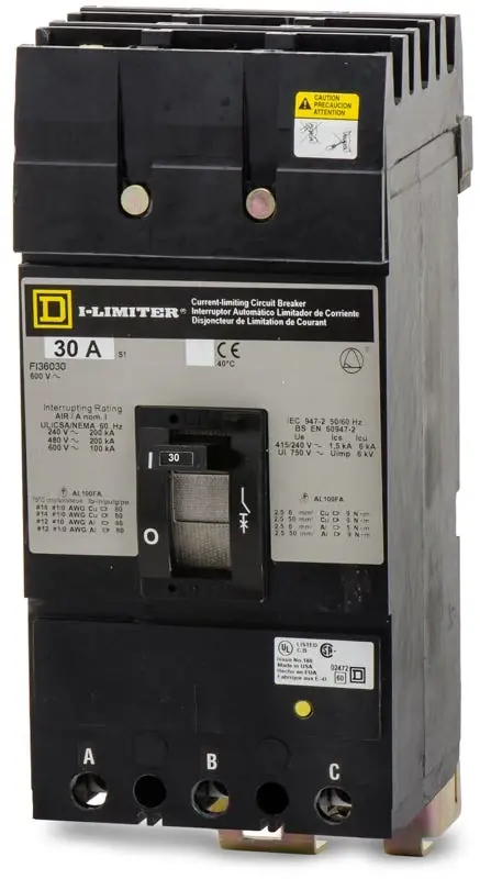 Trusted Brand Square D FI36030 - 30A 3 Pole Molded Case Circuit Breaker