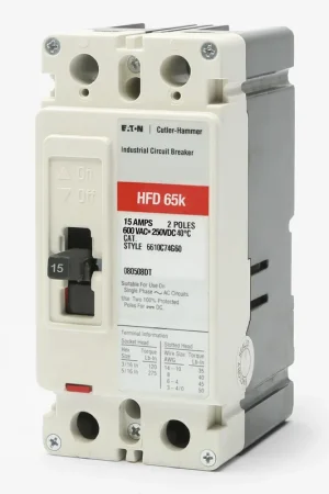 Get Yours Eaton / Cutler-Hammer HFD2015 - 15A 2 Pole Molded Case Circuit Breaker