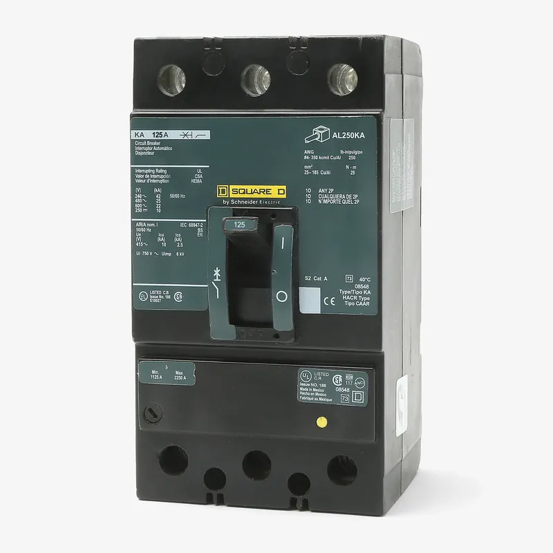 Trusted Brand Square D KAL36125 - 125A 3 Pole Molded Case Circuit Breaker