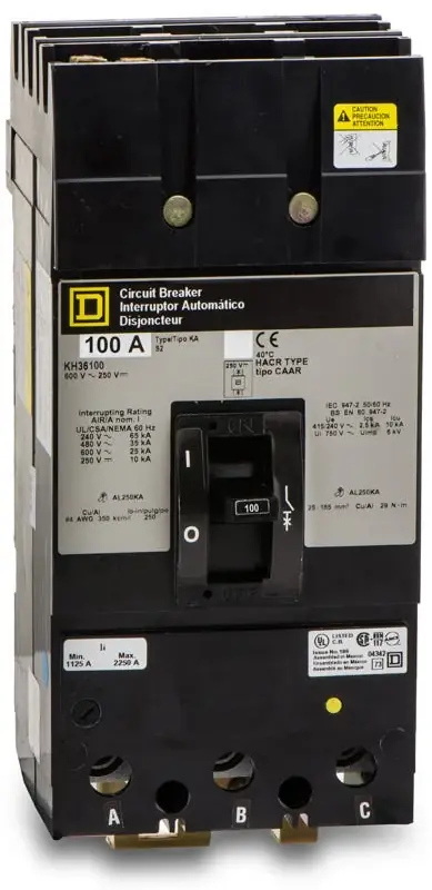 Time-Limited Square D KH36100 - 100A 3 Pole Molded Case Circuit Breaker