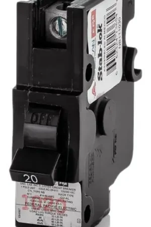 Seasonal Sale Federal Pacific NB111020 - 20A 1 Pole Molded Case Circuit Breaker