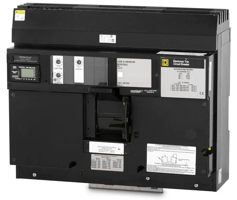 While Supplies Last Square D NE361200LI - 1200A 3 Pole Molded Case Circuit Breaker