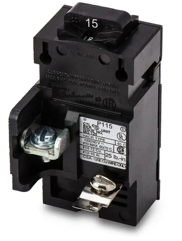 Siemens P115 - 15A 1 Pole Molded Case Circuit Breaker Budget