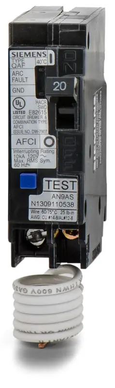 Big Sale Siemens QA120AFC - 20A AFCI Miniature Circuit Breaker