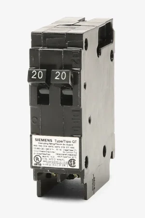 Crafted Siemens Q2020 - 20/20A Tandem Miniature Circuit Breaker