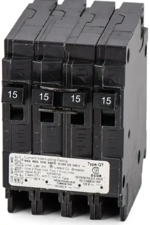 Hot Deal Siemens Q21515 - 15/15A Quadplex Miniature Circuit Breaker