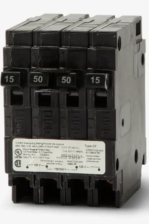 Certified Siemens Q21550CT - 15/50A Triplex Miniature Circuit Breaker