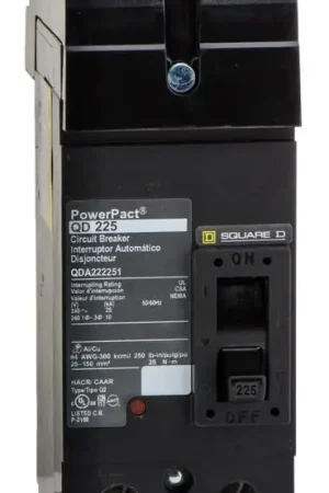 Square D QDA222251 - 225A 2 Pole Molded Case Circuit Breaker Special Discount