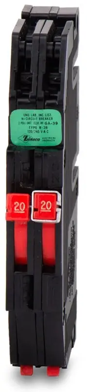 Today Only Zinsco RC38-20 - 20A 2 Pole Miniature Circuit Breaker