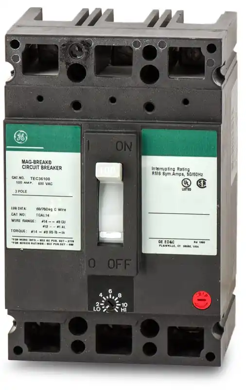 Professional Grade ABB / General Electric TEC36100 - 100A 3 Pole Motor Circuit Protector