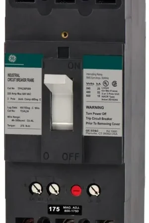 ABB / General Electric TFK236175WL - 175A 3 Pole Molded Case Circuit Breaker Budget