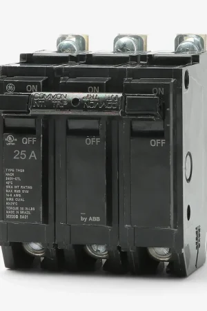 ABB / General Electric THHQB32025 - 25A 3 Pole Miniature Circuit Breaker Next Day Delivery