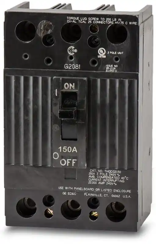 Same Day Shipping ABB / General Electric THQD32150 - 150A 3 Pole Molded Case Circuit Breaker